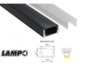 PROFILO ALLUMINIO PER LED cm.200 mm.17,1x8,5 INT.12,3+DIFFUSORE OPACO VARIE FINITURE |  LAMPO - immagine 4