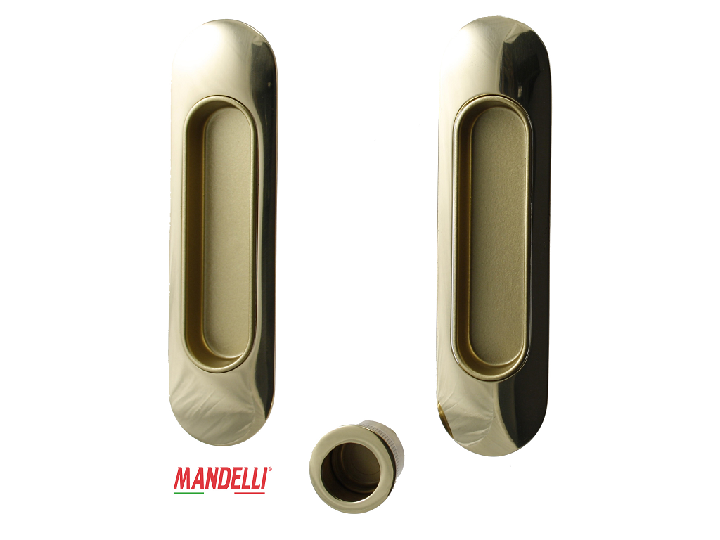 man378ol00000500c.png Maniglia Incasso Ovale Porta Scorrevole modello 378C mm.38x143 Senza foro Chiave pz.2 03L-Oro | Mandelli - immagine 1