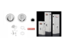 Maniglia Incasso Tonda Porta Scorrevole modello K2300 d.48/57 Pomolo+Emergenza varie finiture | Sab Serrature