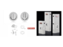 Maniglia Incasso Tonda Porta Scorrevole modello K2300 d.48/57 Pomolo+Emergenza varie finiture | Sab Serrature - immagine 2