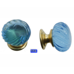 POMOLINO MOBILE VETRO MURANO TORSE' ORO+ACQUAMARE TRASPARENTE prodotto da T.F.S.