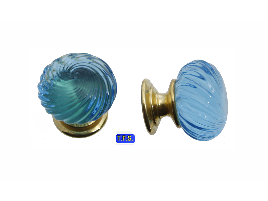tfst130atc.png POMOLINO MOBILE VETRO MURANO TORSE' ORO+ACQUAMARE TRASPARENTE prodotto da T.F.S. - immagine 1