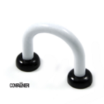 Maniglietta Mobile Interasse 25 mm.30x25h Tappetti Nero+Bianco Opaco | Confalonieri