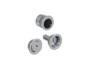 MANIGLIA INCASSO SCIVOLA KIT Q VENTI5 TONDO d.33 POMOLO/MONETA S/V OCS-CROMO SATINATO  | AGB