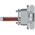 Cerniera Invisibile Istar AN107 3D Porta a Filo mm.110x24x21h kg.40 Chiusura Automatica Cromo Satinato   Anselmi