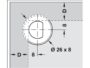 Controchicchetto Ante Legno Incasso mm.26x8h Duomatic Push Singolo Grigio  Arturo Salice - immagine 2