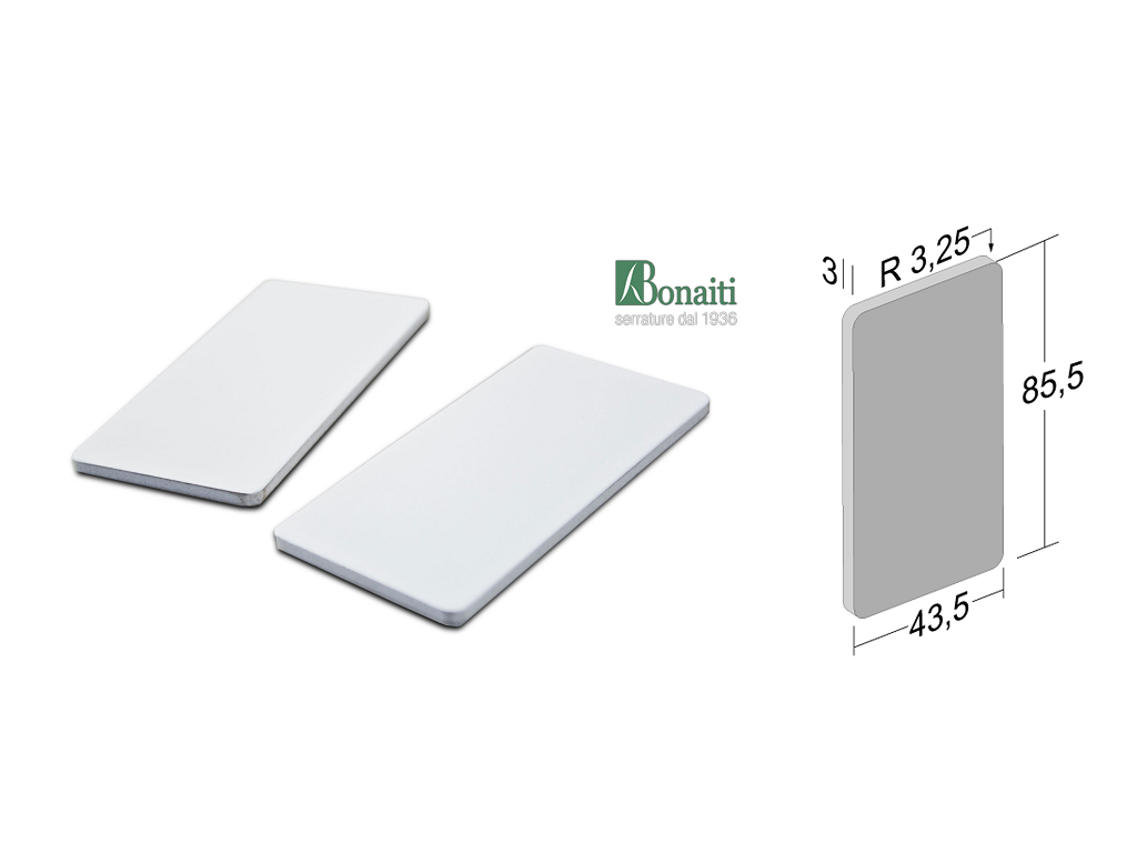 bonanohaplmdf.png Cover per Serratura o Maniglia Modello B-No-Ha Mini mm.85,5x43,5x3 MDF| Bonaiti - immagine 1