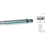 perno per Giunto Assemblaggio Filettato Zincato Ma8x83,5   Cof61