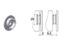 Clip Maschio Senza incasso E a Basso Incasso Portata kg.3 mm.28x3   Fastmount - immagine 2