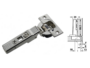 Cerniera per Mobili con Molla Blumotion 110° da avvitare Foro d.35 diritta Clip Top Nichelato | Blum - immagine 2