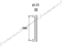 Maniglione Georgia Q mm.25x25 Interasse 300 mm.325x65h AISI304 Inox RAL9005 Nero Opaco | Fimet Maniglie - immagine 2