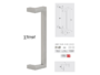 Maniglione Nevada Q Zancato mm.25x25 Interasse 350 mm.375x70h AISI304 Inox varie finiture | Fimet Maniglie - immagine 2