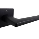 Maniglia Aida Rosetta Quadra d.52x52x6h Bocchetta Foro Chiave ZANO-Nero Opaco Ral 9005  GPB Ghidini