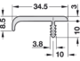 Profilo Maniglia Alluminio per Frontali Senza Maniglia mm.2500h mm.34,5x8,5 Argento Anodizzato (E6/Ev1) - immagine 3