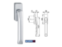 MANIGLIA PER FINESTRA DK LONDON MOVIMENTO 4 SCATTI NYLON  COLLO RIBASSATO IN ALLUMINIO prodotto da  HOPPE - immagine 2