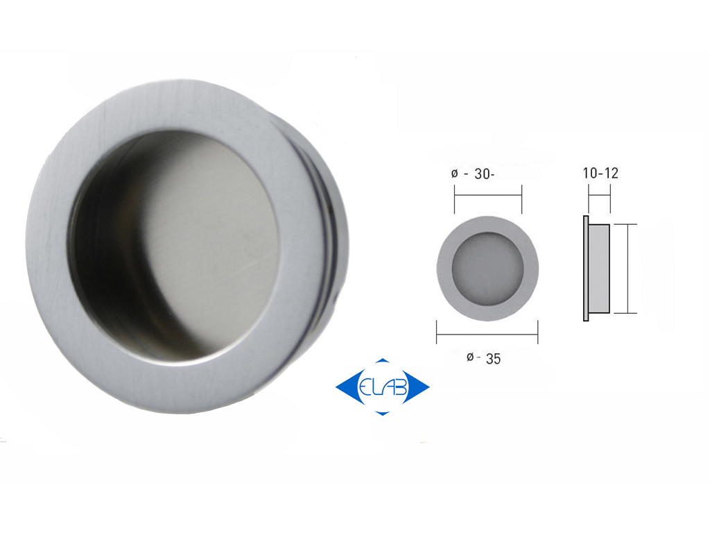 laf90530csc.png Maniglia Incasso Tonda d.35/30x12h varie finiture Mariva - immagine 1