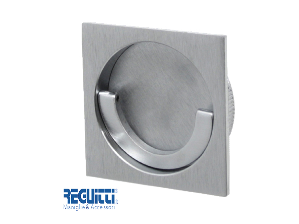 regq48pi002oscc.png Maniglia Incasso Quadra con Anello d.53x53/48 Osc Reguitti - immagine 1