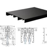 Profilo Copertura Vetro Per Pinza Mini H97 Alluminio OX Nero cm.200  Sliding