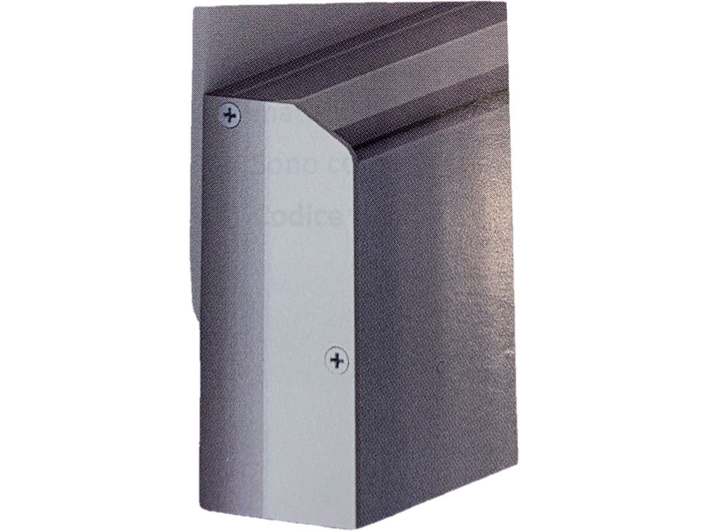 Tappo Profilo di Fissaggio a Parete per Binario Dragon-Puma T159 h112 mm 48 OX Nero DX  Sliding - immagine 2