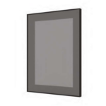 Telaio Alluminio per Anta Vetro mm.4 Profilo 20307 mm.45x20x8 su Misura Senza Vetro Nero Opaco