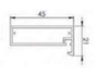 Telaio Alluminio per Anta Vetro mm.4 Profilo 20307 mm.45x20x8 su Misura Senza Vetro Nero Opaco - immagine 2