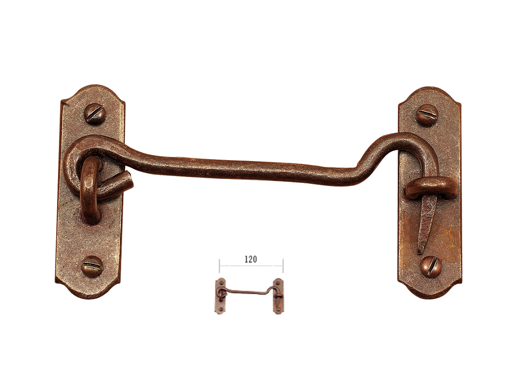 utsfa768r.png Gancio Fermapersiana mm.120x65h Ruggine | Utensil Legno - immagine 1