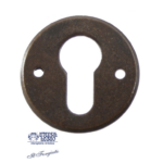 Bocchetta Tonda Foro Yale per Cilindro Europeo mm.50x3h Forgisto Ruggine | Utensil Legno