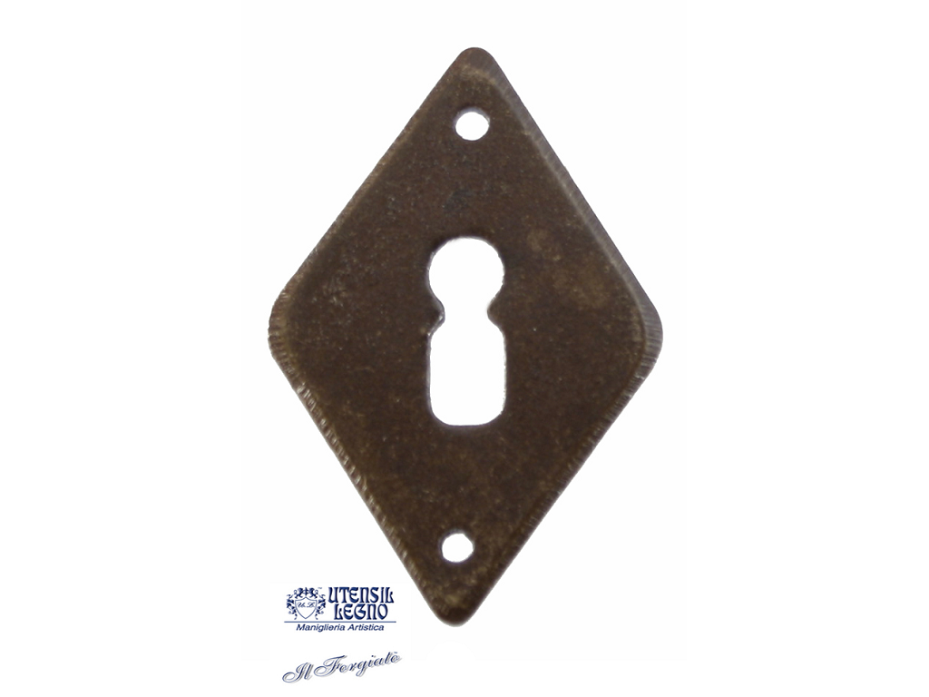 utsfb716rc.png Bocchetta Rombo Foro chiave mm.45x70 forgiato Ruggine | Utensil Legno - immagine 1