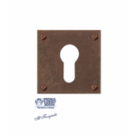 Bocchetta Quadrata Foro Yale per Cilindro Europeo mm.50x50x3h Forgiato varie finiture | Utensil Legno