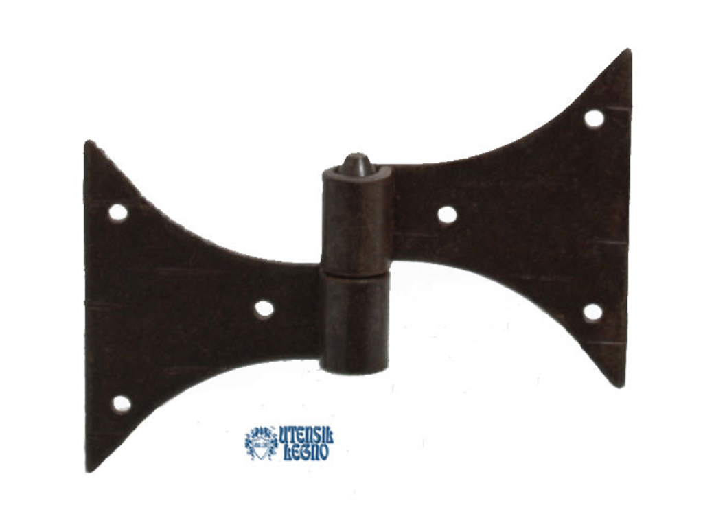utsfe532rsx.png Cerniera Doppa Farfalla Forgiata Ruggine mm.130x70 Sx-Dx | Utensil Legno - immagine 1