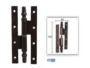 Cerniera Piana mm.60x140 Ferro Ruggine Dx-Sx | Utensil Legno - immagine 2