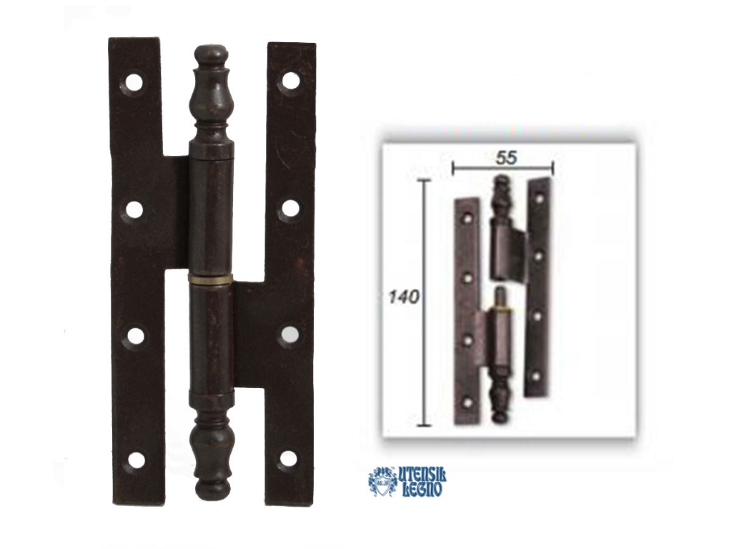 utsff232-sccx.png Cerniera Piana mm.60x140 Ferro Ruggine Dx-Sx | Utensil Legno - immagine 1