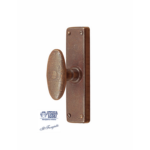 Maniglia Per Finestra Cremonese Ovalina FM013 Placca Rettangolare mm.140x35 Forgiata Gratz Ruggine | Utensil Legno