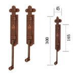 Catenaccio Verticale mm.45x300 Forgiato Ruggine | Utensil Legno