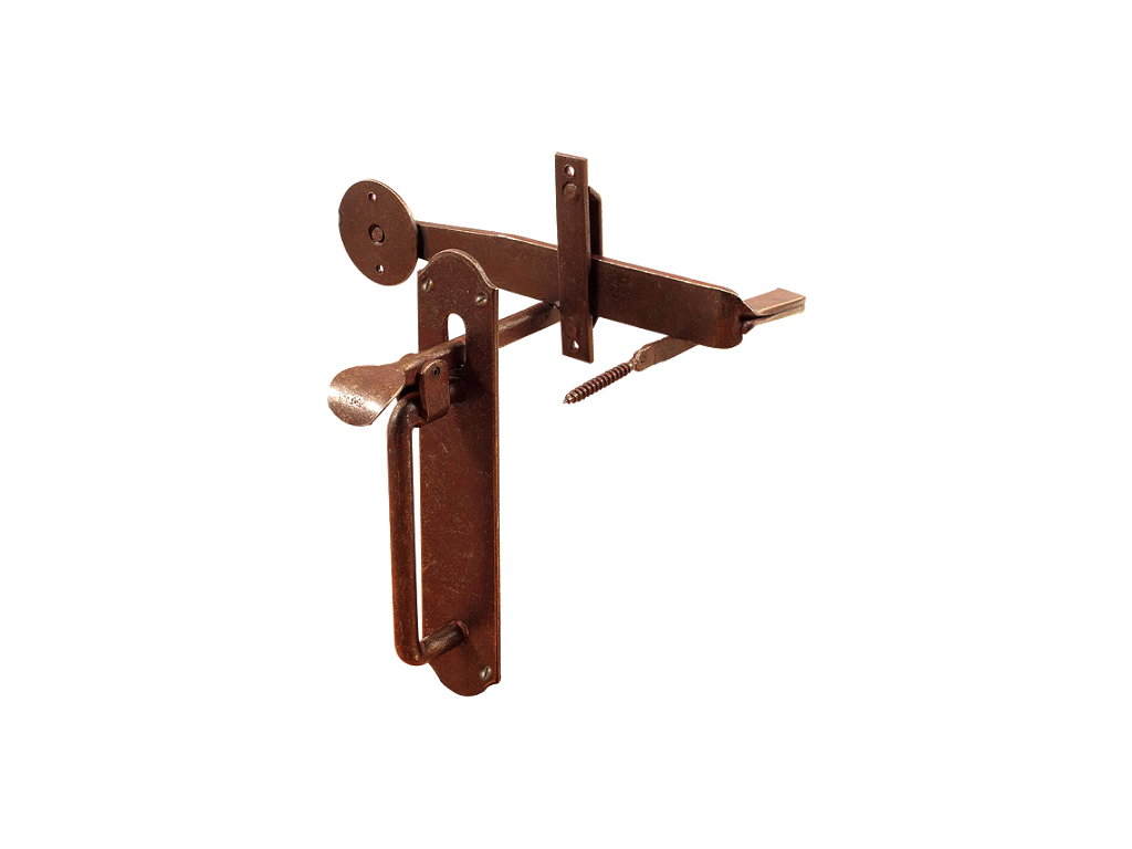 utsfm037r.png Saltarello con Maniglia d.200x40x225 Forgiato Ruggine | Utensil Legno - immagine 1