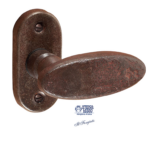 Maniglia FM336 Rosetta Ovale d.34x72+Molle Bocchetta Foro Chiave Forgiato Ruggine | Utensil Legno