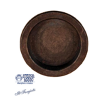 Maniglia Incasso Tonda Porta Scorrevole modello FM360 d.60/48 Senza Foro Chiave Forgiato Ruggine | Utensil Legno