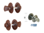 Nottolino WC Q6 FM307 Rosetta Tonda Piana d.50 Forgiato Varie Finiture | Utensil Legno