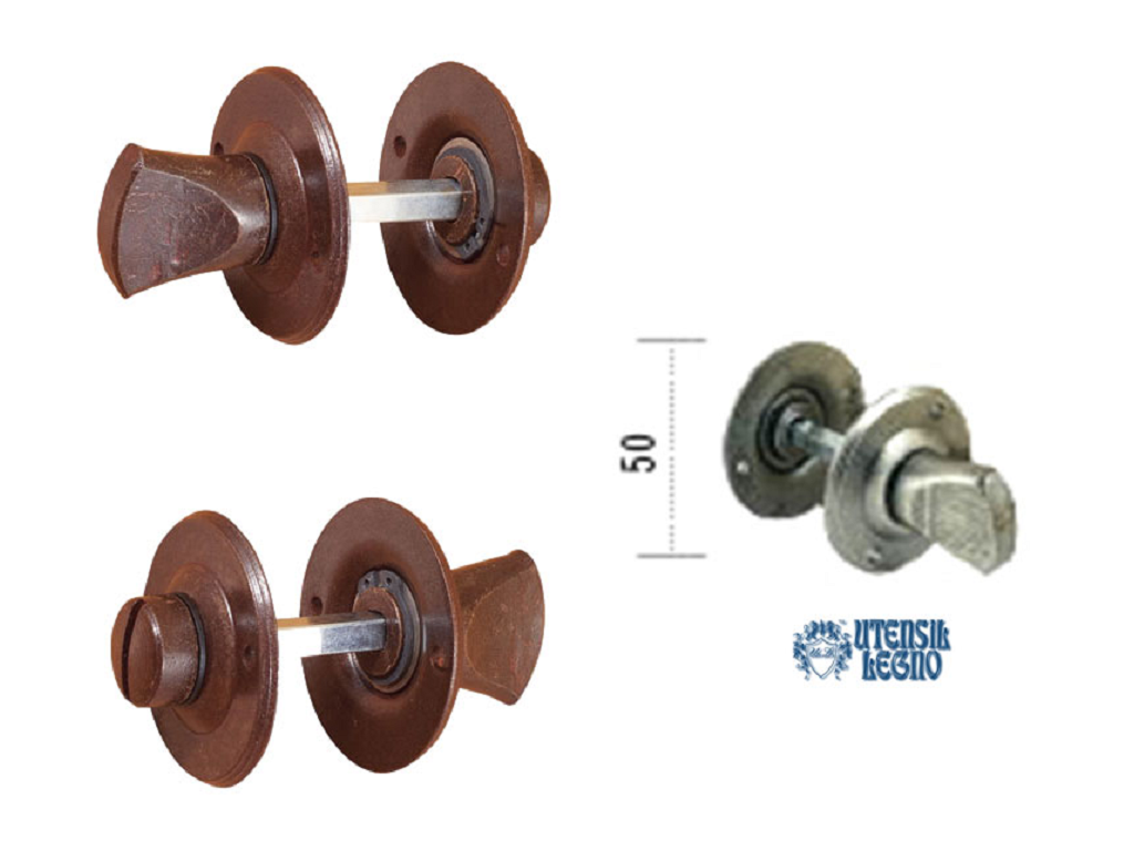 utsfmfm307prcc.png Nottolino WC Q6 FM307 Rosetta Tonda Piana d.50 Forgiato Varie Finiture | Utensil Legno - immagine 1