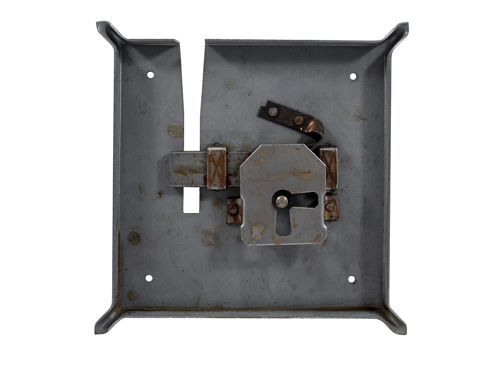 utsfs17265rz.png Serratura Redosso Ferro Ruggine Cassapanca Bocchetta Foro Chiave Grande Entrata mm.65 | Utensil Legno - immagine 1