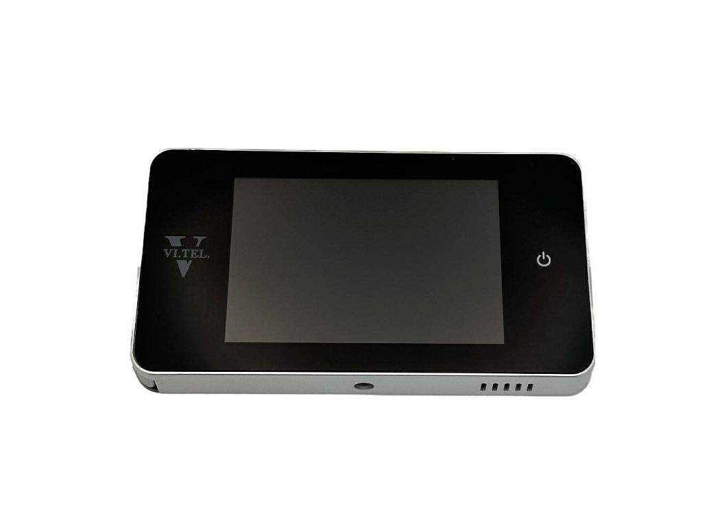 Spioncino Digitale porta spessore d.38-110 LCD 4,3 PL mm.139x77x16 Cromo Satinato   Vi.Tel - immagine 1
