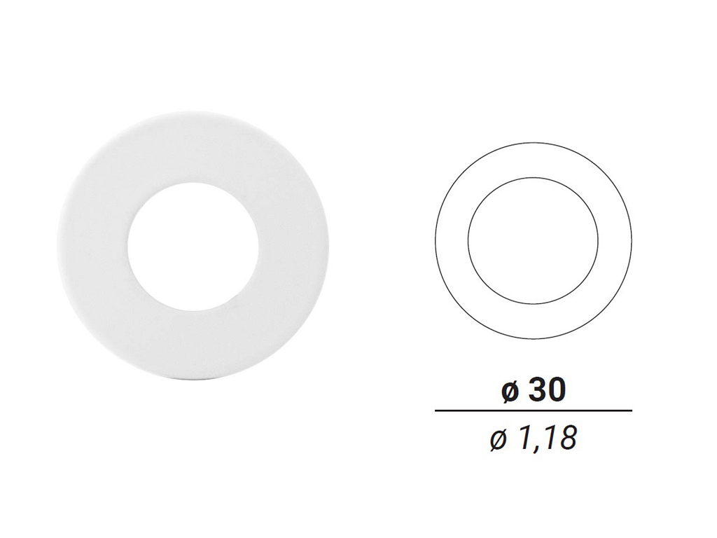 vrm1280294901.png Rondella per Nottolino Collezione Nuda d.Ø 30mm varie finiture | Verum Italy - immagine 1