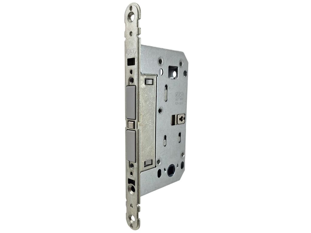 Serratura Infilare Mediana Touch & Close WC BT Frontale mm.18x196 Interasse 96 Entrata mm.50 varie finiture  AGB - immagine 2