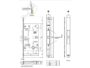 Serratura Infilare Mediana Touch & Close WC BT Frontale mm.18x196 Interasse 96 Entrata mm.50 varie finiture  AGB - immagine 5