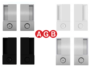 Maniglia Wave Incasso per Porta Battente Foro WC con Nottolino varie finiture | AGB