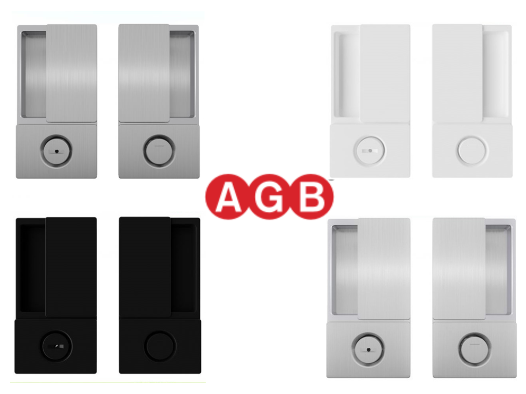agbb3000xxxx.png Maniglia Wave Incasso per Porta Battente Foro WC con Nottolino varie finiture | AGB - immagine 1