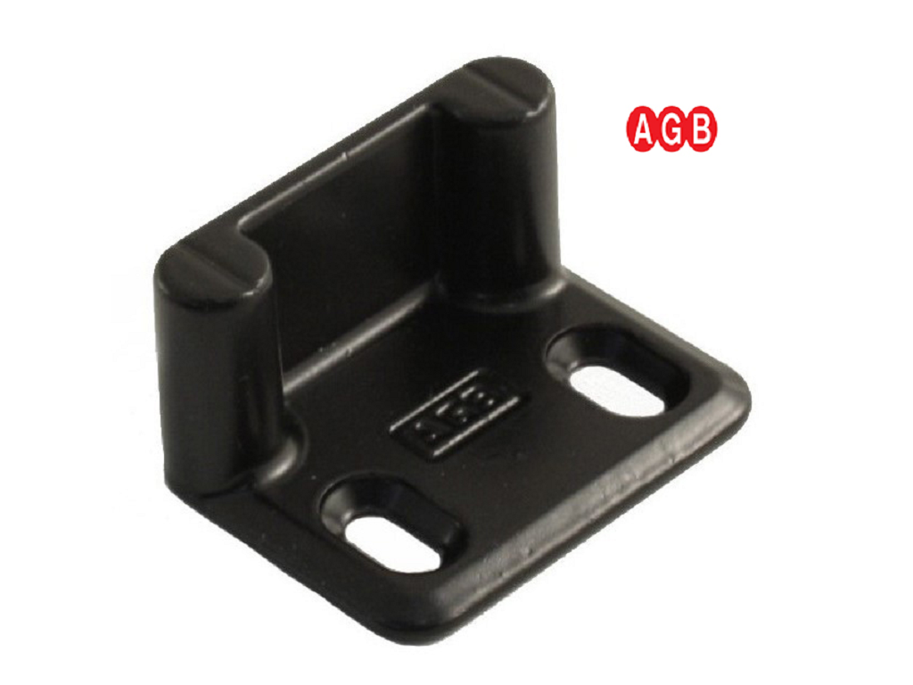 agbh009012693c.png Piastra ad Angolo di Chiusura Per Spagnoletta Abaco ZVN-Nero | AGB - immagine 1