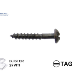 VITE LEGNO TB TAGLIO DIN 96 BRONZATA IN BLISTER DA PEZZI 25 mm.2,0 VARIE LUNGHEZZE   MUSTAD