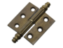 Cerniera Sfilabile Piana Piramide Rigata Ottone Bronzato mm.40x40 Anta Tirare SX-DX - immagine 2