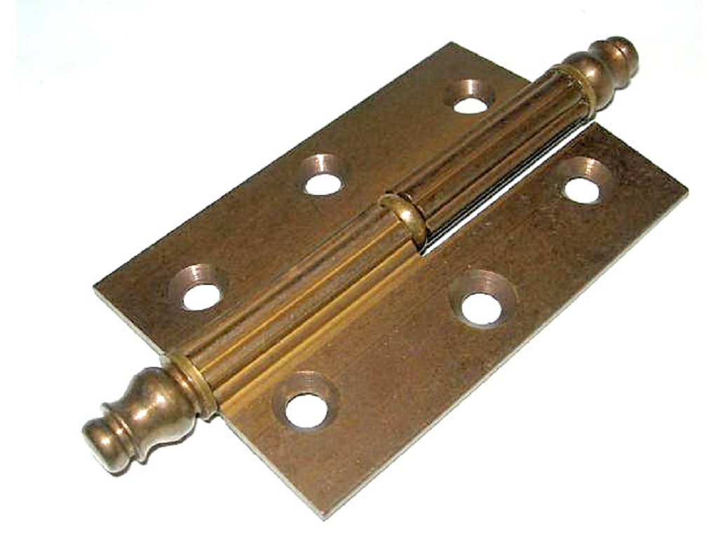 boe21mm60x4brd.png Cerniera Sfilabile Piana Piramide Rigata Ottone Bronzato mm.60x40 Anta Tirare DX-SX - immagine 1